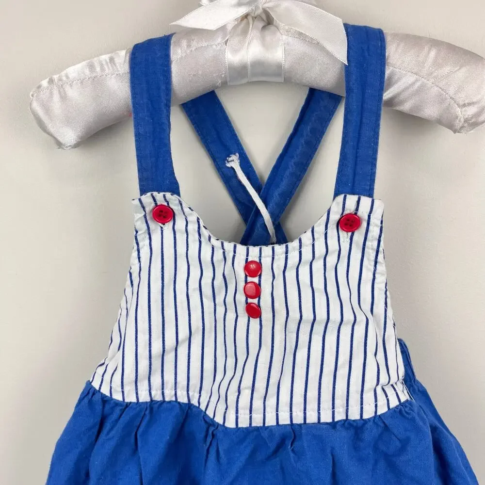 Vintage ABC Nautical Blue Jumper Dress 18-24 Months